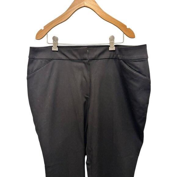 👗 2/$30 👗 Chico's Black Plus Size Straight Leg Slacks sz 14 (2.5) - Picture 3 of 8